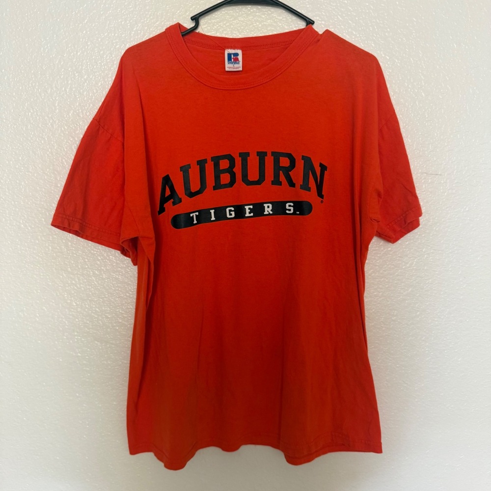 Auburn Tigers NCAA X Russell Athletic Vintage 90s T Shirt Men's Size Large - Picture 2 of 5